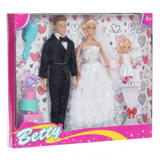 Papusa Manechin Mireasa & Mire cu Fetita