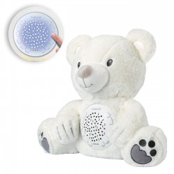 Ursulet Alb cu Proiector Sunet & Lumina