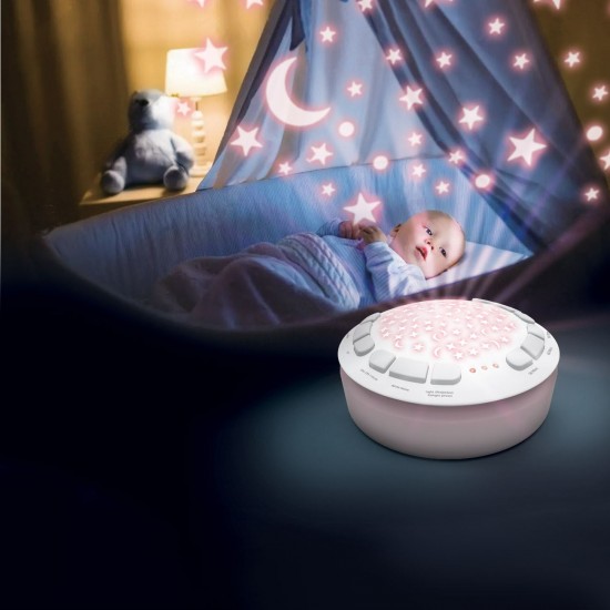 Ursulet Alb cu Proiector Sunet & Lumina