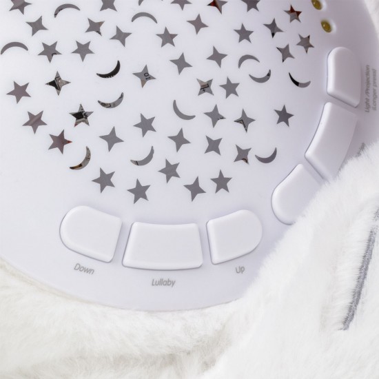 Ursulet Alb cu Proiector Sunet & Lumina