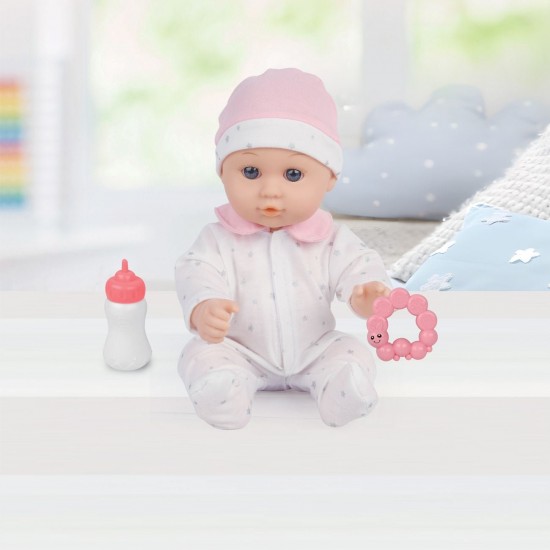 Papusa Bebelus cu Accesorii & Marsupiu pentru Plimbare 30cm