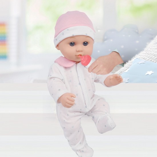 Papusa Bebelus cu Accesorii & Marsupiu pentru Plimbare 30cm