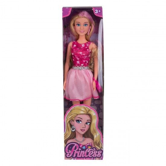 Papusa Manechin cu Rochie Roz Mini & Par Blond