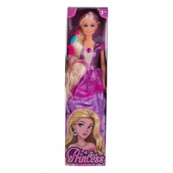 Papusa Manechin cu Rochie Lila Glitter & Par Blond