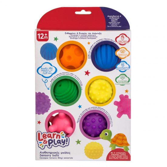 Mingi Senzoriale Reliefate de Diferite Culori & Forme Ø5cm - 6buc