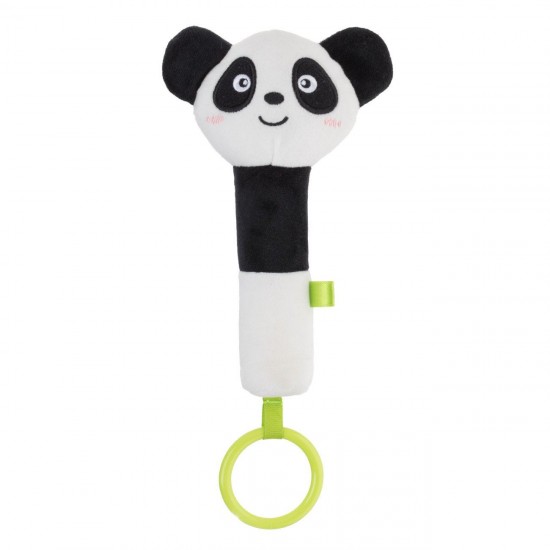 Jucarie Zornaitoare de Plus Panda & Inel de Dentitie 17cm