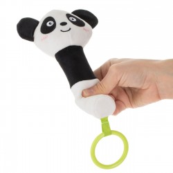 Jucarie Zornaitoare de Plus Panda & Inel de Dentitie 17cm