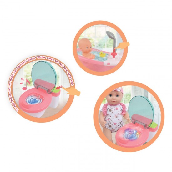 Papusa Bebelus cu Cada Toaleta & Accesorii & Sunet 40cm