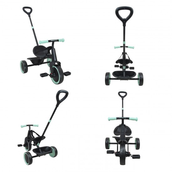 Tricicleta 2 in 1 Neagra Verde Menta cu Centura