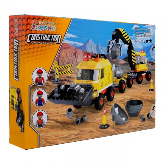 Cuburi de Constructie Vehicule de Santier (502 Piese)