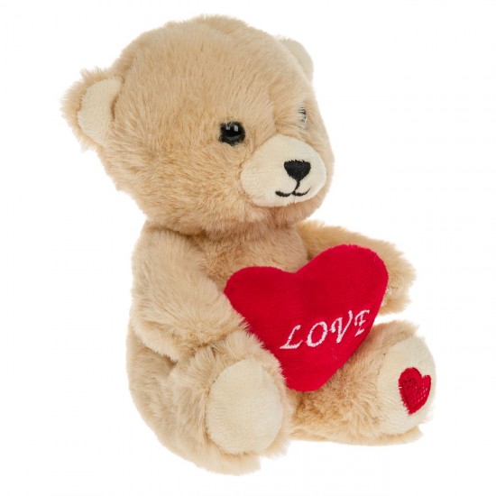 Ursulet de Plus cu Inima Rosie "Love" 15cm