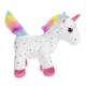 Unicorn de Plus Alb in Geanta cu Blana Artificiala Colorata Glitter 20cm