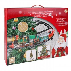 Trenulet Electric cu Sine pentru Brad de Craciun cu Lumina & Sunet - 30 piese
