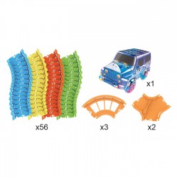 Pista Auto Glow in the Dark & Masina - 62 piese