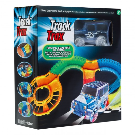 Pista Auto Glow in the Dark & Masina - 62 piese