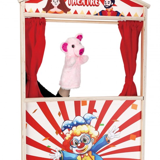 Figurina din Plus Purcel Roz pentru Teatru de Papusi 28cm