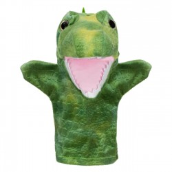 Figurina din Plus Dinozaur Verde pentru Teatru de Papusi 28cm