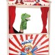 Figurina din Plus Dinozaur Verde pentru Teatru de Papusi 28cm