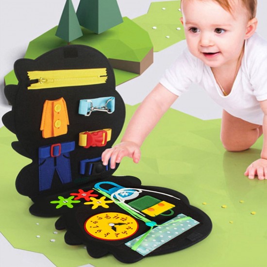 Carte cu Activitati din Fetru Quiet Book Dinozaur