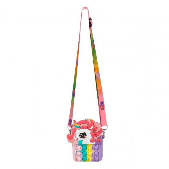 Geanta POP IT Unicorn pentru Fete 8.5x3x13cm