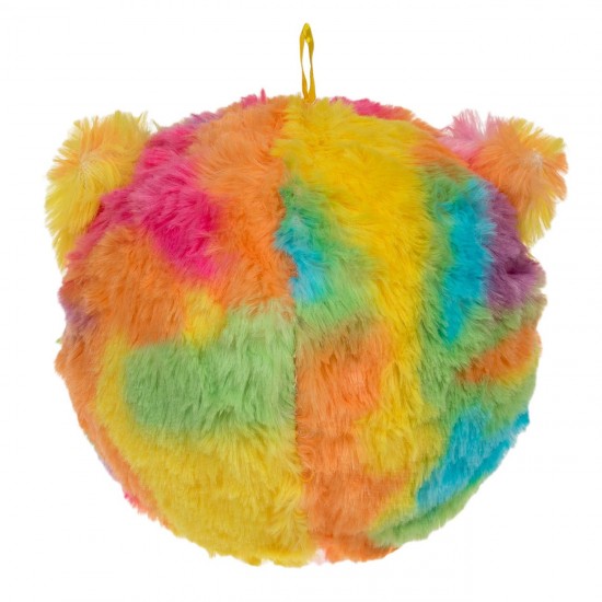 Minge Pufoasa Colorata Vulpe 3D cu Urechi 15cm