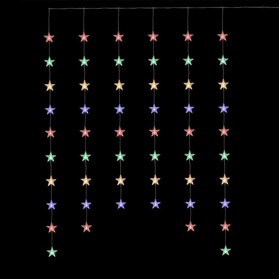 Instalatie de Lumini Perdea cu 156 de Becuri LED Fulgi cu Program de Interior & Exterior 3m -  Alb Cald