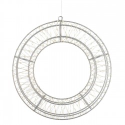 Coronita Metalica Decorativa Flash cu 400 de Becuri LED 30x6cm - Alb Cald