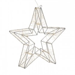 Stea Metalica Decorativa Flash 500 LED 36x6x35.5cm - Alb Cald