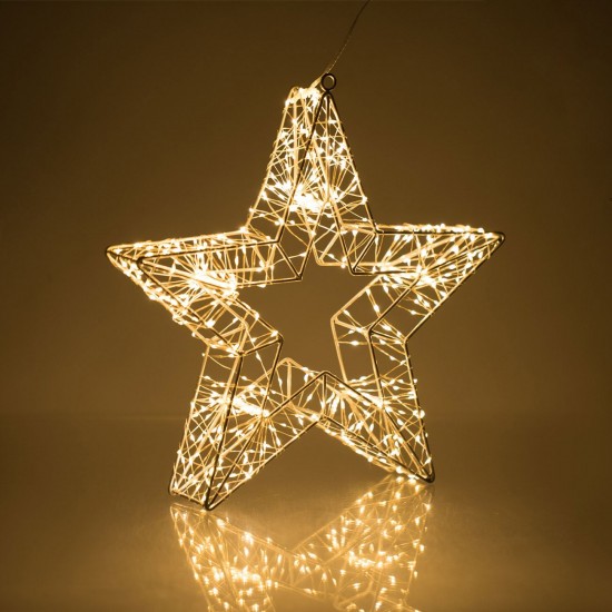 Stea Metalica Decorativa Flash 500 LED 36x6x35.5cm - Alb Cald