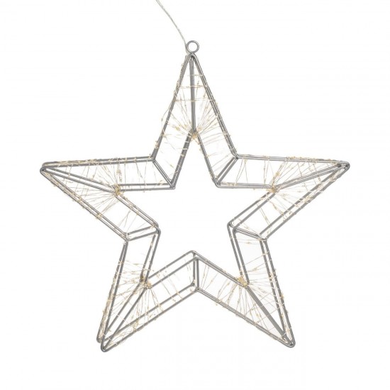 Stea Metalica Decorativa Flash 500 LED 36x6x35.5cm - Alb Cald