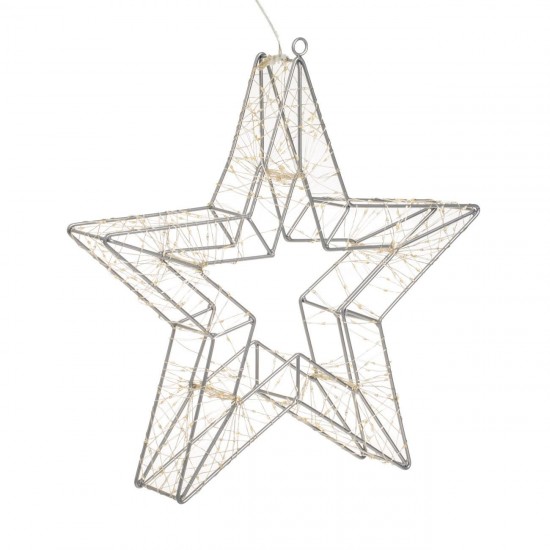 Stea Metalica Decorativa Flash 1250 LED 46x8x45.5cm - Alb Cald