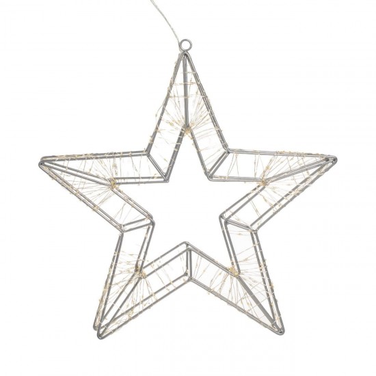 Stea Metalica Decorativa Flash 1250 LED 46x8x45.5cm - Alb Cald