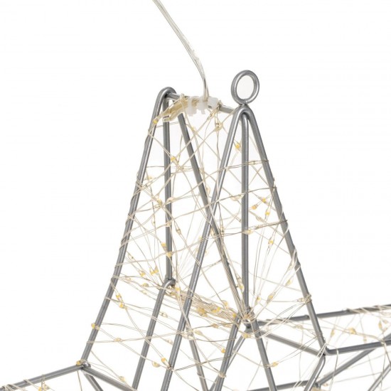 Stea Metalica Decorativa Flash 1250 LED 46x8x45.5cm - Alb Cald