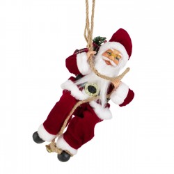 Figurina Decorativa Suspendabila Mos Craciun cu Sac 45cm