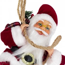 Figurina Decorativa Suspendabila Mos Craciun cu Sac 45cm