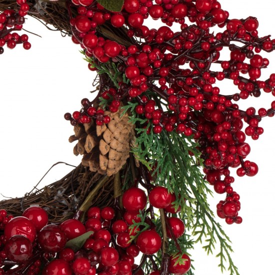 Coronita Decorativa de Craciun cu Pomusoare Conuri 40cm