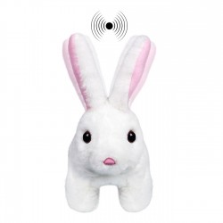 Iepuras Interactiv Alb cu Miscare & Sunet