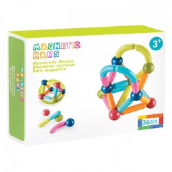 Set de Constructie cu Bare Magnetice - 36 de piese
