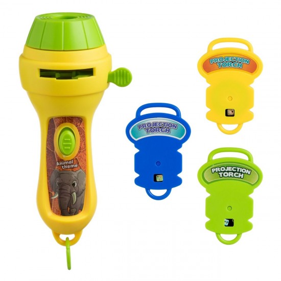 Jucarie Lanterna Proiector Mini Animale din Jungla cu 3 Diapozitive