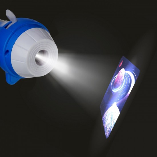 Jucarie Lanterna Proiector Mini Spatiu cu 3 Diapozitive