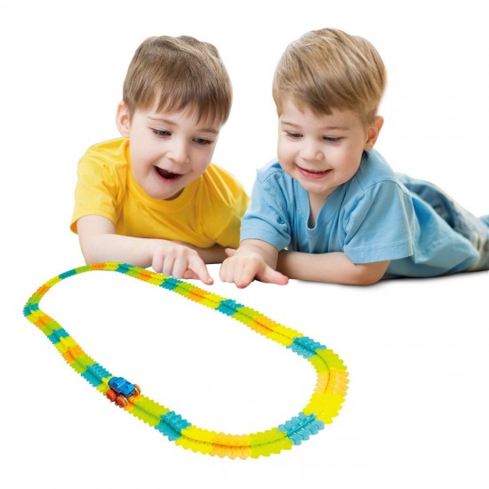 Pista Autostrada Glow in the Dark & Vehicul - 168buc