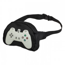 Borseta Neagra Alba Consola Gaming pentru Copii 17.5x4x13cm