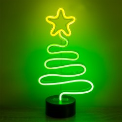 Brad de Craciun cu LED Neon 15.5x29.5cm