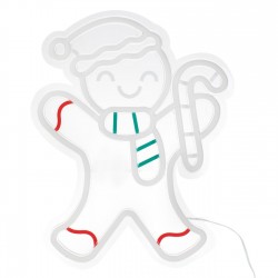 Figurina Om de Turta Dulce cu LED Neon 31.5x40cm