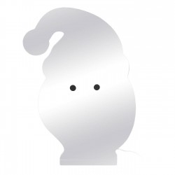 Lampa Oglinda Mos Craciun cu Efect Infinity & LED 16.5x24cm