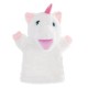 Figurina din Plus Unicorn Alb Roz pentru Teatru de Papusi 30cm