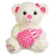 Ursulet de Plus Ecru cu Biberon Roz It's a Girl 21cm