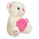 Ursulet de Plus Ecru cu Biberon Roz It's a Girl 21cm
