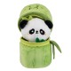 Panda de Plus cu Husa Bambus  Verde 11cm