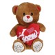 Ursulet de Plus Maro cu Inima Rosie 40cm